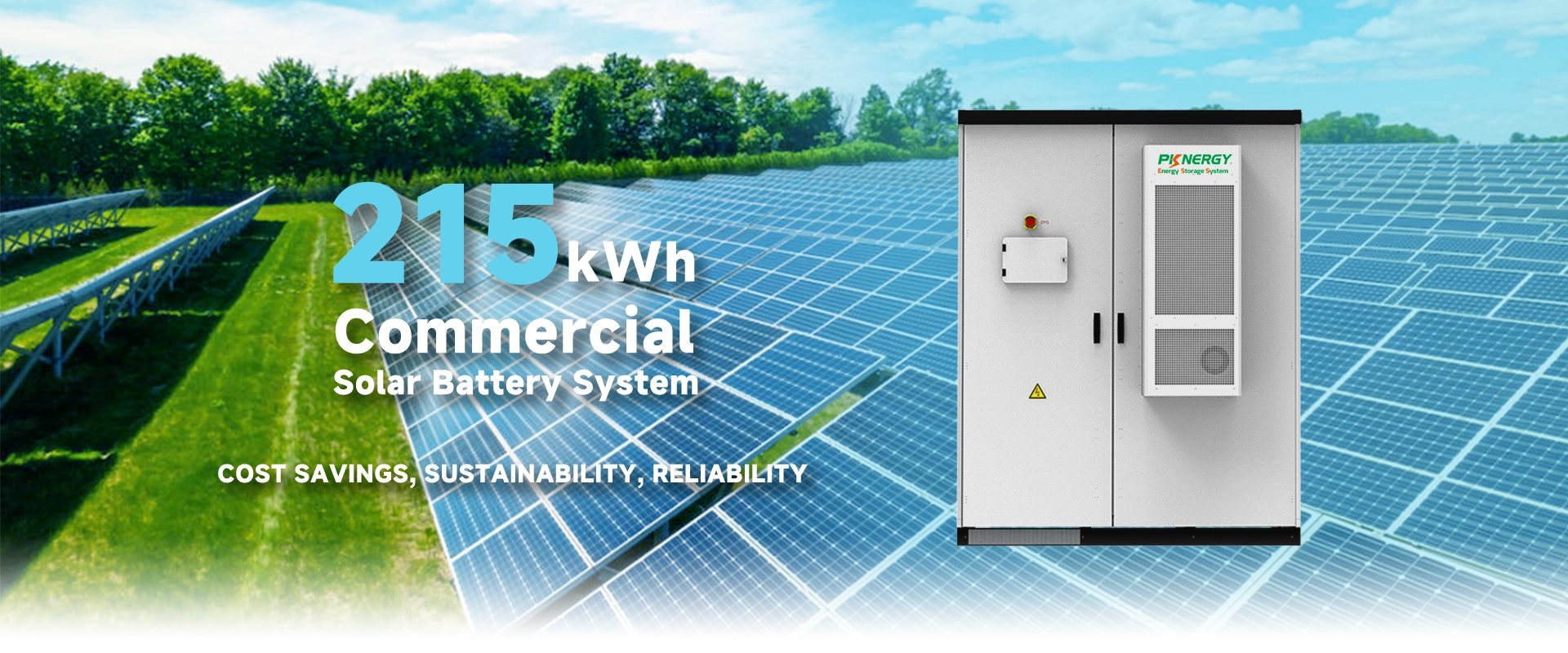 Batteria solare commerciale da 215 kWh per esterni