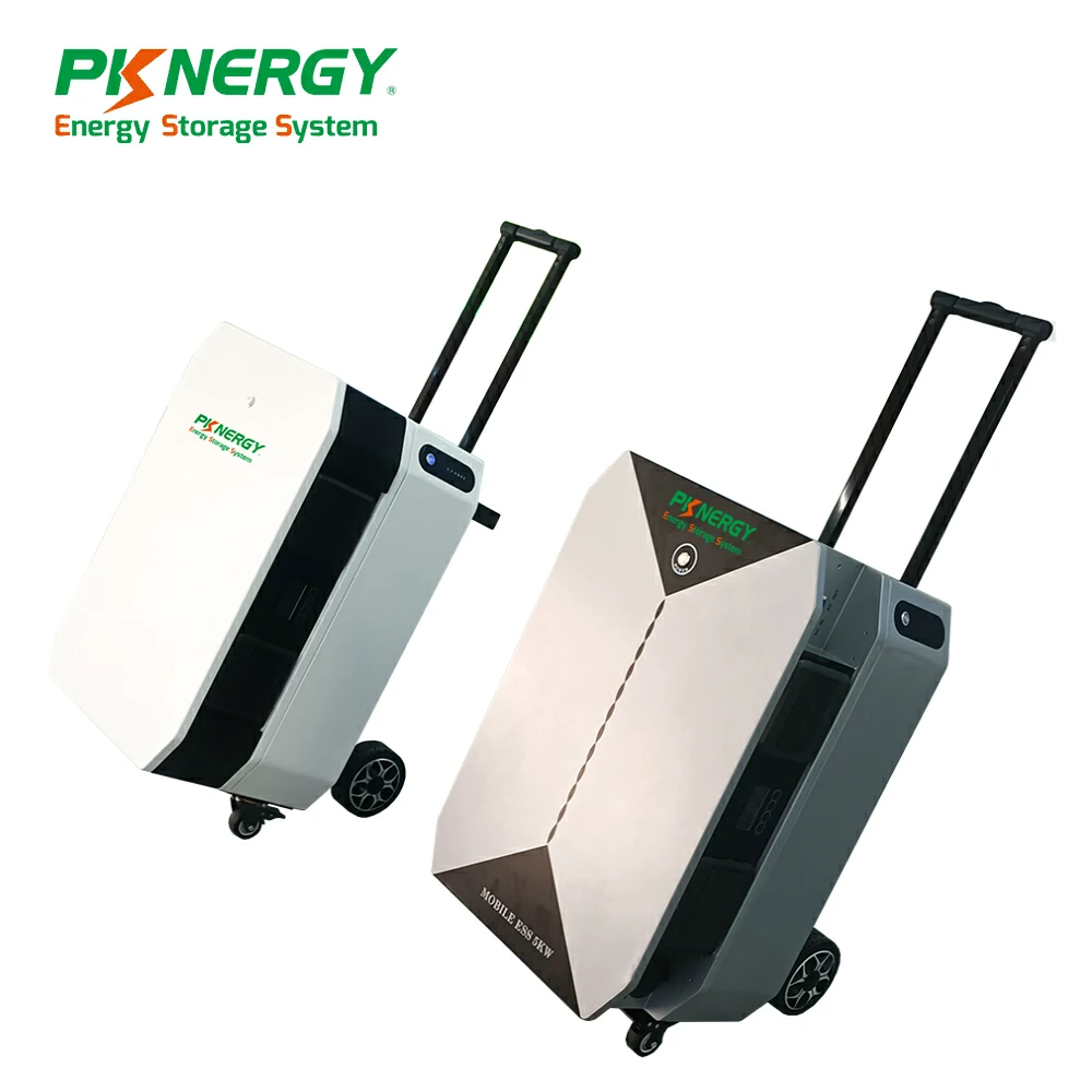 PKNERGY Batterie solaire portable 5Kwh-30Kwh avec roues robustes pour l'extérieur et la maison