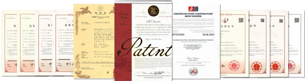PKNERGY Wide Temperature Battery Patent Certificate
