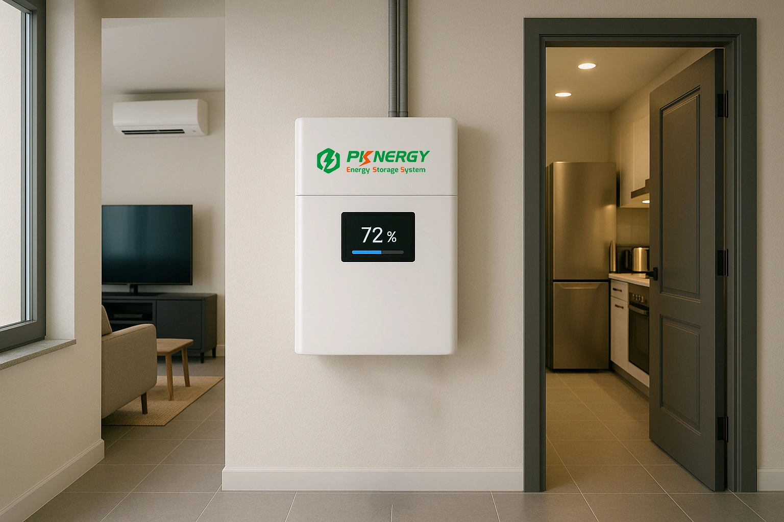 Wall mounted battery